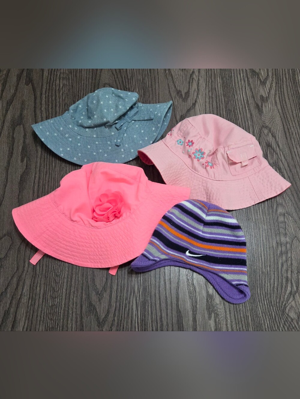 Nike Purple Striped Kids Beanie Hat